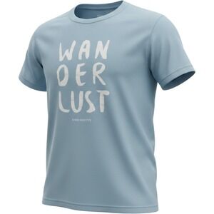 Serengetee Wanderlust Graphic T-Shirt Mens XL Blue Tultex 202 Cotton Tee Unisex